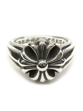 Chrome Hearts Ring Small Cutout CH Plus 925 Sterling Silver with Invoice